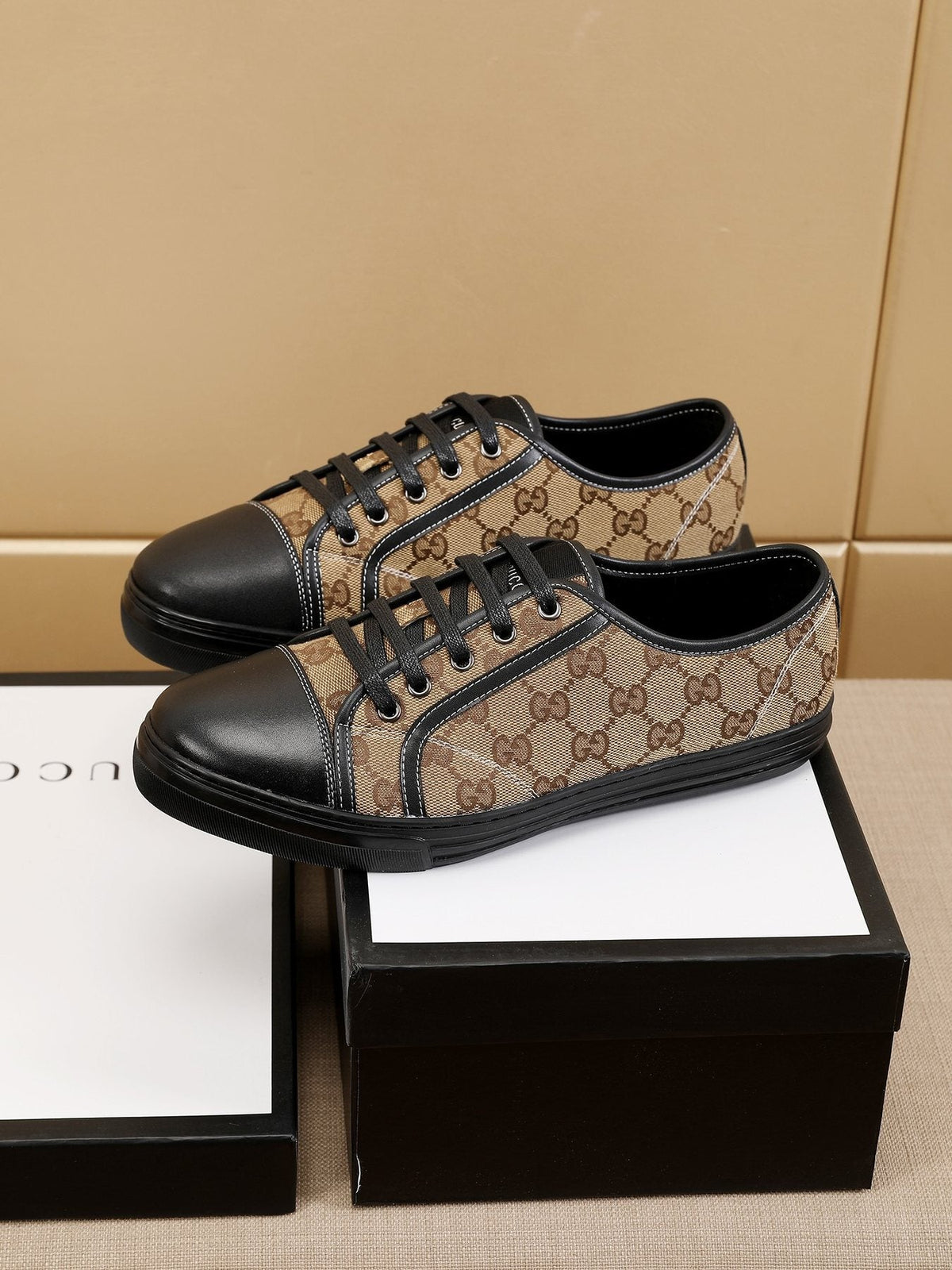 Gucci Monogram Low-Top Sneakers — front