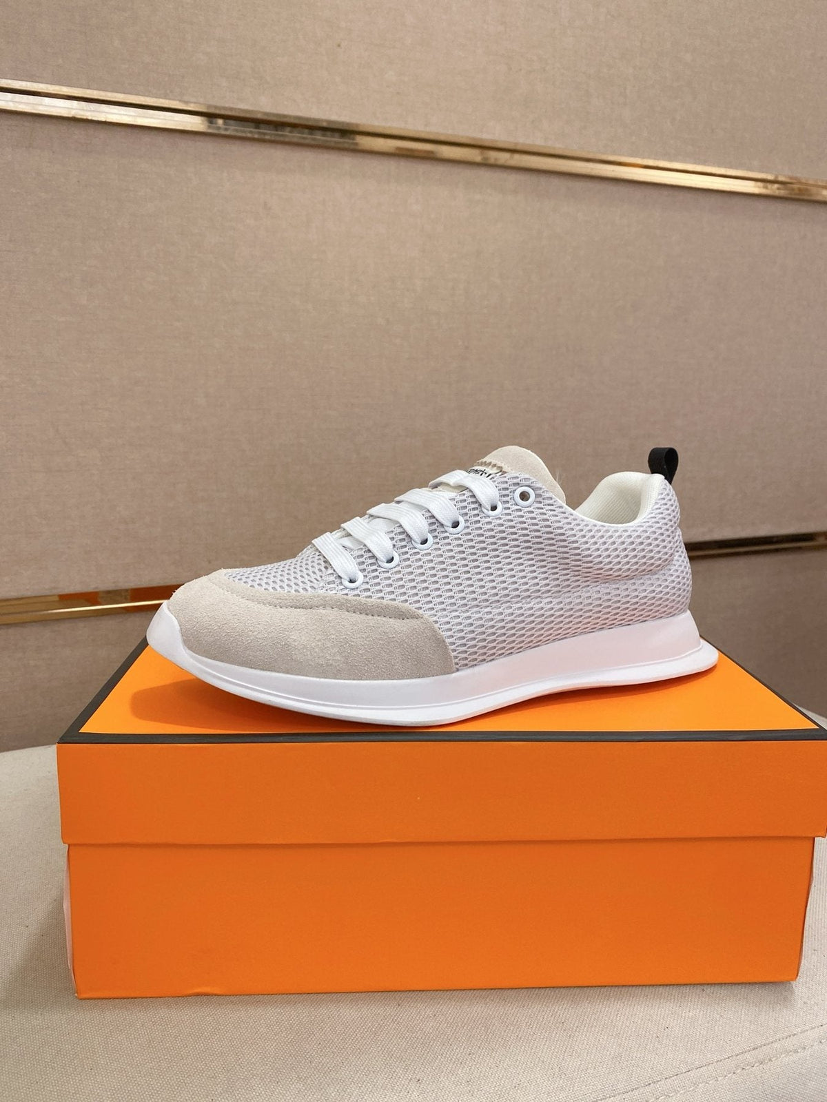 Hermès Mesh Low-Top Sneakers — front