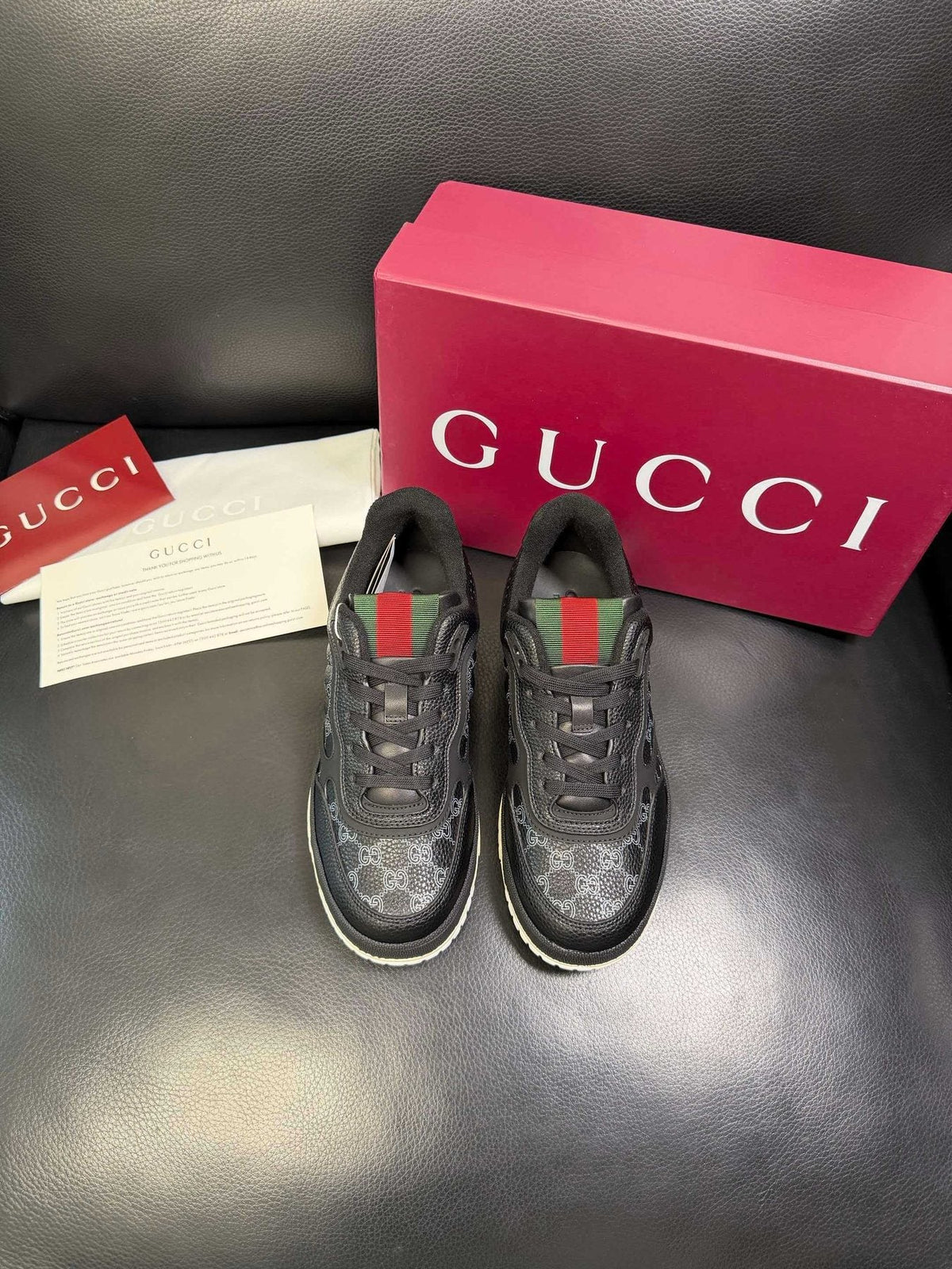 Gucci Patterned Low-Top Sneakers — front