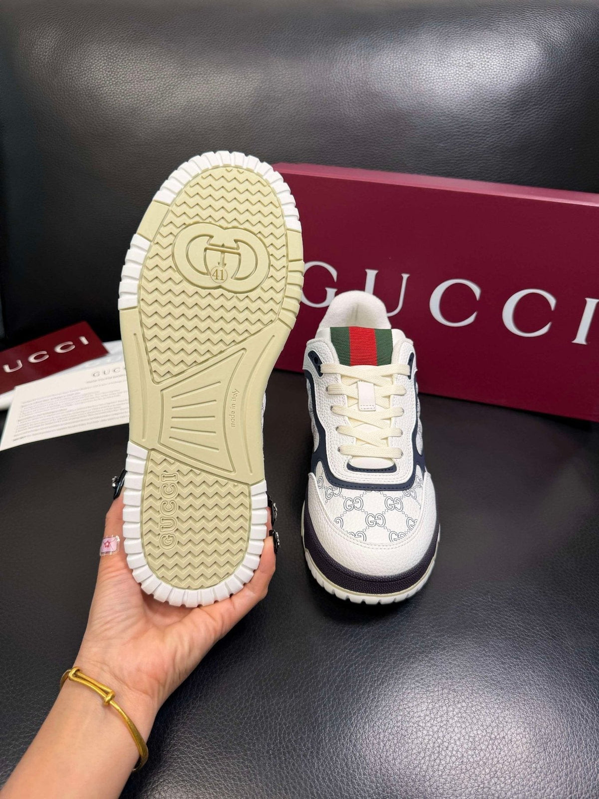 Gucci Patterned Low-Top Sneakers — back