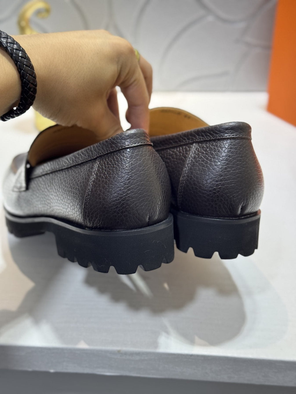 Hermès H-Hardware Lug Sole Loafers — back