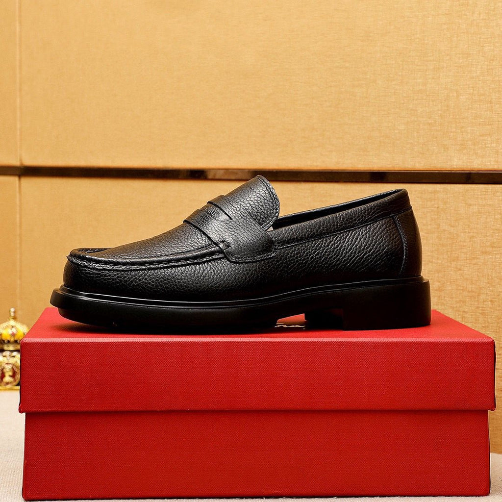 Ferragamo Textured Slip-On Loafers — side