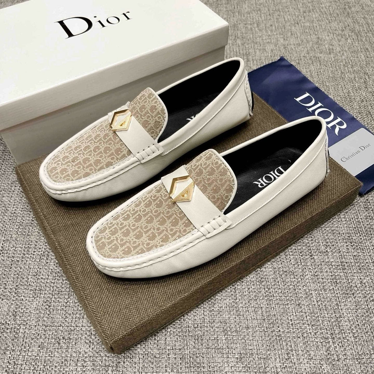 Dior Monogram Hardware Loafers — detail