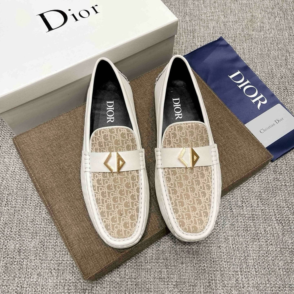 Dior Monogram Hardware Loafers — side