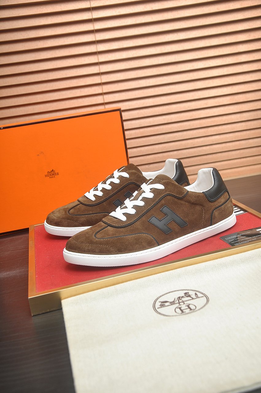 Hermès H-Appliqué Low-Top Sneakers — hero