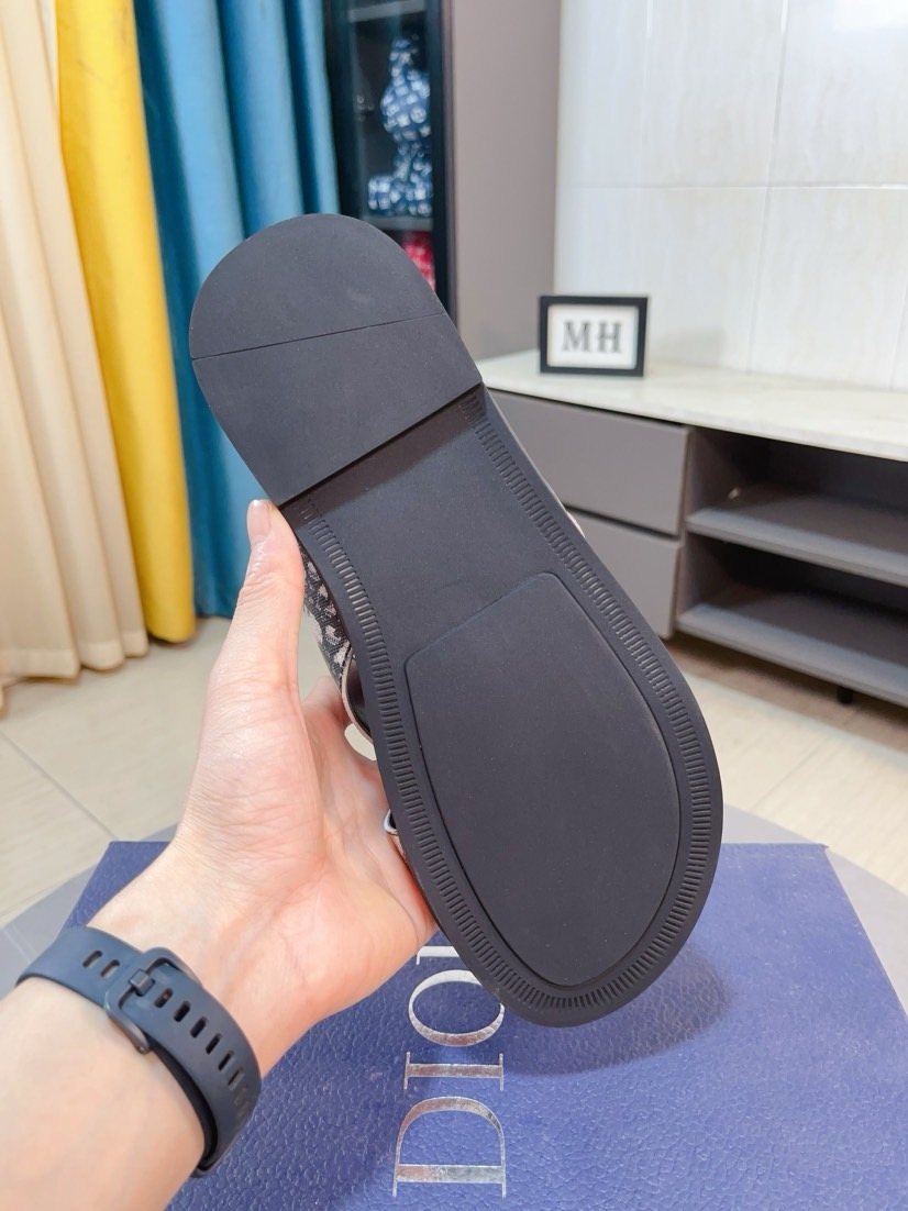 Dior Cross-Strap Slide Sandals — back