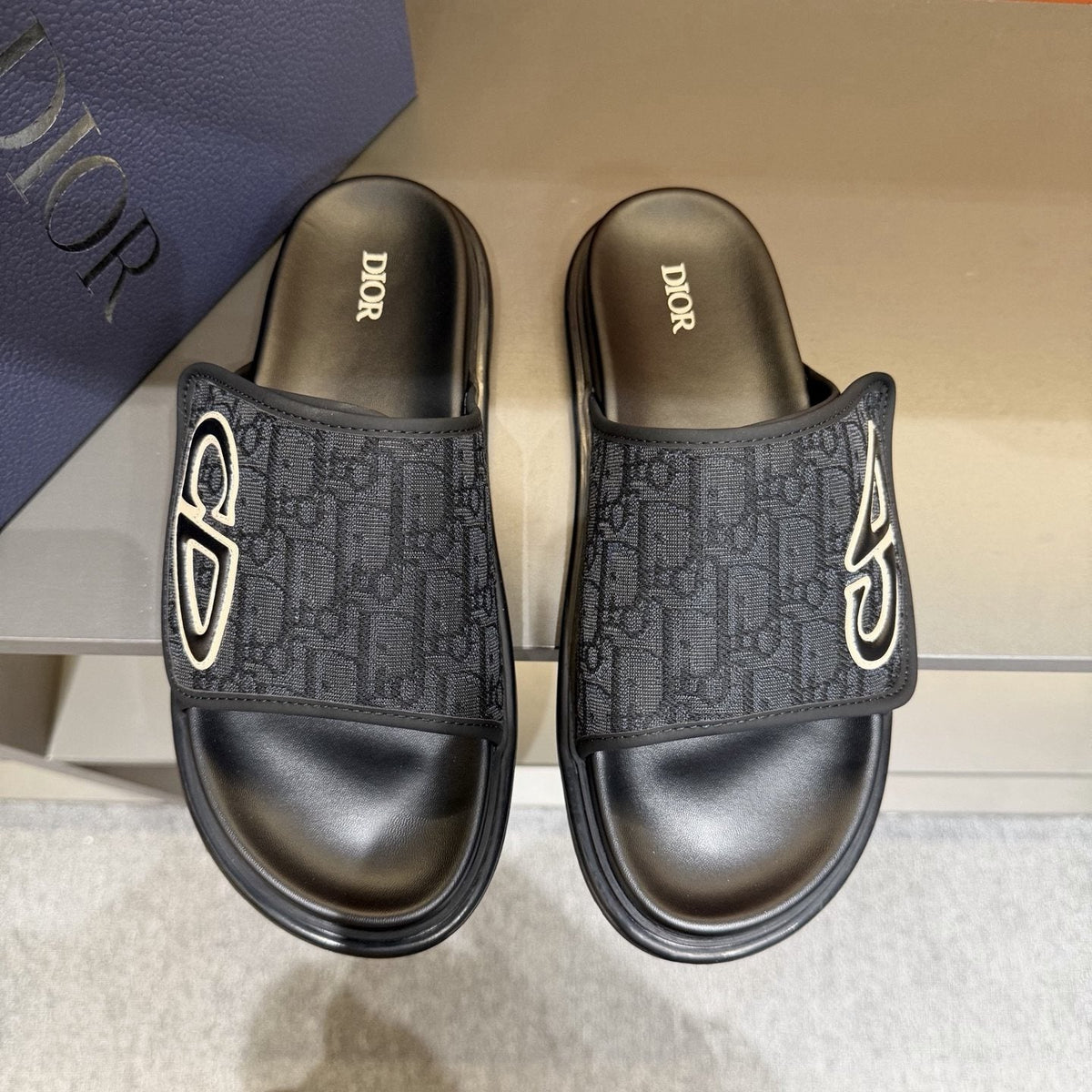 Dior Oblique Slide Sandals — front